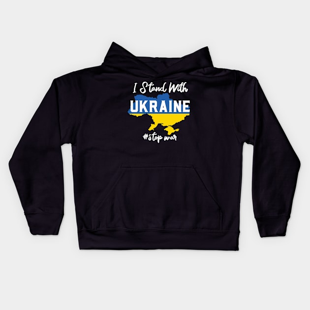 I Stand With Ukraine Kids Hoodie by The Christian Left